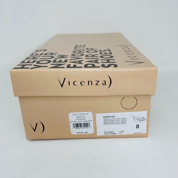 Free People by Vicenza "Evie" Green Gingham Pointed Kitten Heels | Size 8 | NEW - Picture 11 of 11